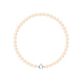 PERLINEA Bracelet Perles de Culture d'Eau Douce Roses Naturelles 4-5 mm
