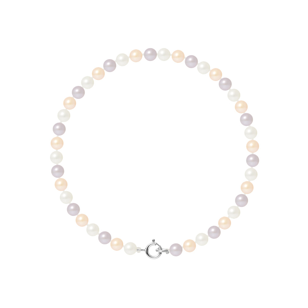 PERLINEA Bracelet Perles de Culture Ronde 4-5 mm Multicolores