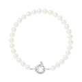 PERLINEA Bracelet Perles de Culture Rondes 6-7 mm Blanches Naturelles
