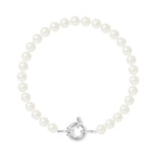 PERLINEA Bracelet Perles de Culture Rondes 6-7 mm Blanches Naturelles