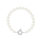 PERLINEA Bracelet Perles de Culture Rondes 7-8 mm Blanches Naturelles