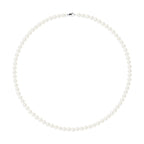 PERLINEA Collier Perles de Culture Ronde 5-6 mm Blanches - Argent 925 Millièmes