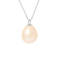 PERLINEA Collier Perle de Culture Diamètre 9-10 mm Rose - Argent 925/1000