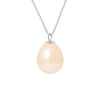 PERLINEA Collier Perle de Culture Diamètre 9-10 mm Rose - Argent 925/1000