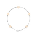 PERLINEA Bracelet Perles de Culture 6-7 mm Roses - Argent 925 Millièmes