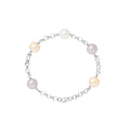 PERLINEA Bracelet Perles de Culture Diamètre 9-10 mm Multicolores - Argent 925 Millièmes