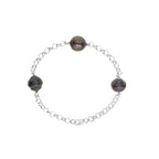 PERLINEA Bracelet Perles de Culture de Tahiti Diamètre 9-10 mm - Argent 925 Millièmes