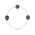 PERLINEA Bracelet Perles de Culture de Tahiti Diamètre 9-10 mm - Argent 925 Millièmes