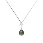 PERLINEA Collier Perle de Culture de Tahiti 8-9 mm - Argent 925 Millièmes