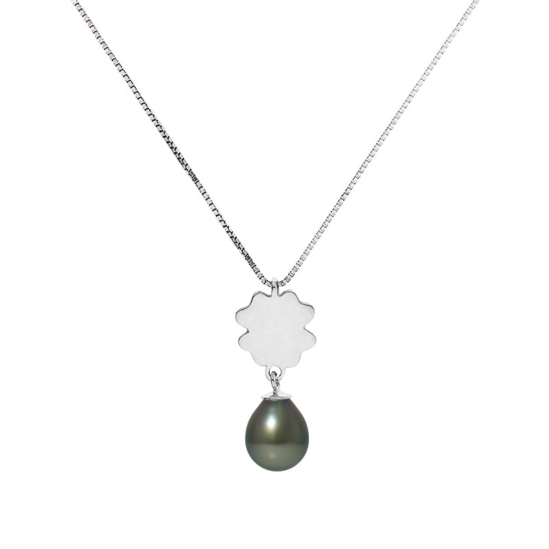 PERLINEA Collier Perle de Culture de Tahiti 8-9 mm - Argent 925 Millièmes