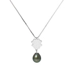 PERLINEA Collier Perle de Culture de Tahiti 8-9 mm - Argent 925 Millièmes