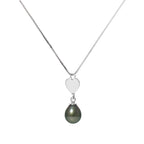 PERLINEA Collier Perle de Culture de Tahiti 8-9 mm - Argent 925 Millièmes