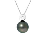 PERLINEA Collier Perle de Culture de Tahiti 8-9 mm - Argent 925 Millièmes