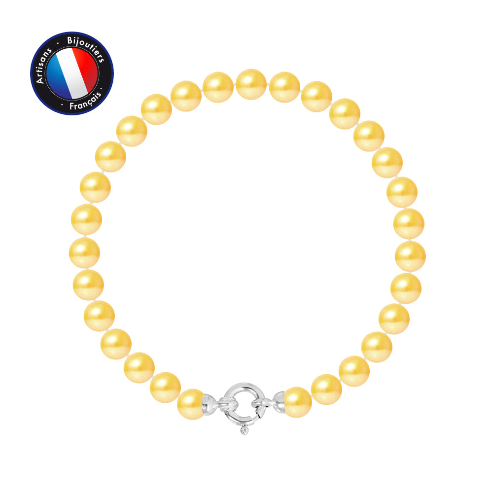 PERLINEA Bracelet Perles de Culture 6-7 mm Gold