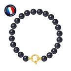 PERLINEA Bracelet Perles de Culture 8-9 mm Black Tahiti - Or Jaune