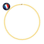 PERLINEA Collier Perles de Culture d'Eau Douce Ronde 5-6 mm Gold - Or Jaune