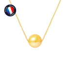 PERLINEA Collier Perle de Culture Diamètre 9-10 mm Gold - Or Jaune