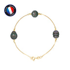PERLINEA Bracelet Perles de Culture d'Eau Douce 8-9 mm - Or Jaune