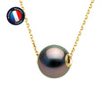 PERLINEA Collier Perle de Culture de Tahiti Ronde 11 mm - Or Jaune