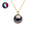 PERLINEA Collier Perle de Culture de Tahiti Diamètre 8-9 mm - Or Jaune