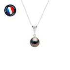 PERLINEA Collier Perle de Culture de Tahiti Diamètre 8-9 mm - Or Blanc