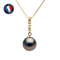 PERLINEA Collier Perle de Culture de Tahiti Diamètre 8-9 mm - Or Jaune