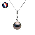 PERLINEA Collier Perle de Culture de Tahiti Diamètre 8-9 mm - Or Blanc