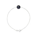 PERLINEA Bracelet Perle de Culture d'Eau Douce Diamètre 8-9 mm Black Tahiti - Argent 925 Millièmes