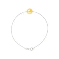 PERLINEA- Bracelet- Perle de Culture d'Eau Douce- Diamètre 8-9 mm Gold-  Bijou Femme- Argent 925 Millièmes