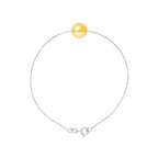 PERLINEA- Bracelet- Perle de Culture d'Eau Douce- Diamètre 8-9 mm Gold-  Bijou Femme- Argent 925 Millièmes