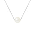 PERLINEA Collier Perle de Culture d'Eau Douce Diamètre 8-9 mm Blanche - Argent 925 Millièmes