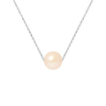 PERLINEA Collier Perle de Culture d'Eau Douce Diamètre 8-9 mm Rose - Argent 925 Millièmes