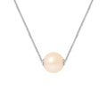 PERLINEA Collier Perle de Culture d'Eau Douce Diamètre 9-10 mm Rose - Argent 925 Millièmes