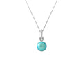 PERLINEA Collier Perle de Culture d'Eau Douce Diamètre 6-7 mm Bleu Turquoise - Argent 925 Millièmes