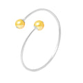 PERLINEA Bracelet Perles de Culture d'Eau Douce Diamètre 9-10 mm Gold - Argent 925 Millièmes