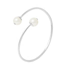 PERLINEA Bracelet Perles de Culture d'Eau Douce Diamètre 9-10 mm Blanches - Argent 925 Millièmes