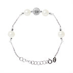 PERLINEA Bracelet Perles de Culture d'Eau Douce Diamètre 6-7 mm Blanches - Argent 925 Millièmes