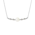 PERLINEA Collier Perle de Culture d'Eau Douce Diamètre 9-10 mm Blanche - Argent 925 Millièmes