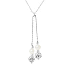 PERLINEA Collier DUO Perles de Culture d'Eau Douce Diamètre 5-6 mm Blanches - Argent 925 Millièmes