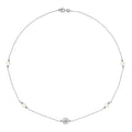 PERLINEA Collier Perles de Culture d'Eau Douce Diamètre 5-6 mm Blanches - Argent 925 Millièmes