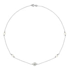 PERLINEA Collier Perles de Culture d'Eau Douce Diamètre 5-6 mm Blanches - Argent 925 Millièmes