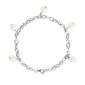 PERLINEA Bracelet Perles de Culture d'Eau Douce Diamètre 7-8 mm Blanches - Argent 925 Millièmes