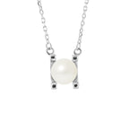 PERLINEA Collier Perle de Culture d'Eau Douce Ronde 7-8 mm Blanche - Argent 925 Millièmes