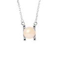 PERLINEA Collie Perle de Culture d'Eau Douce  Ronde 7-8 mm Rose Bijou - Argent 925 Millièmes