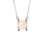 PERLINEA Collie Perle de Culture d'Eau Douce  Ronde 7-8 mm Rose Bijou - Argent 925 Millièmes