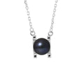 PERLINEA Collier Perle de Culture d'Eau Douce  Black Tahiti - Argent 925 Millièmes