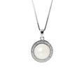 PERLINEA Collier Sun Perle de Culture d'Eau Douce Diamètre 9-10 mm - Argent 925 Millièmes