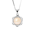 PERLINEA Collier Fleur Perle de Culture d'Eau Douce  Rose Bouton 8-9 mm - Argent 925 Millièmes