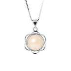 PERLINEA Collier Fleur Perle de Culture d'Eau Douce  Rose Bouton 8-9 mm - Argent 925 Millièmes