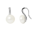 PERLINEA Boucles d'Oreilles Joaillerie Perles de Culture Femme Blanches - Argent 925 Millièmes